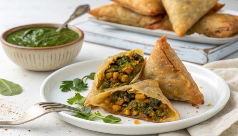 The Ultimate Vegan Samosa Recipe with Lentils and Spinach Filling
