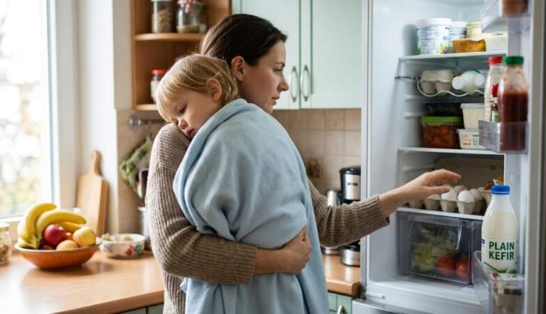 Seattle family enjoying warm soup during illness recovery